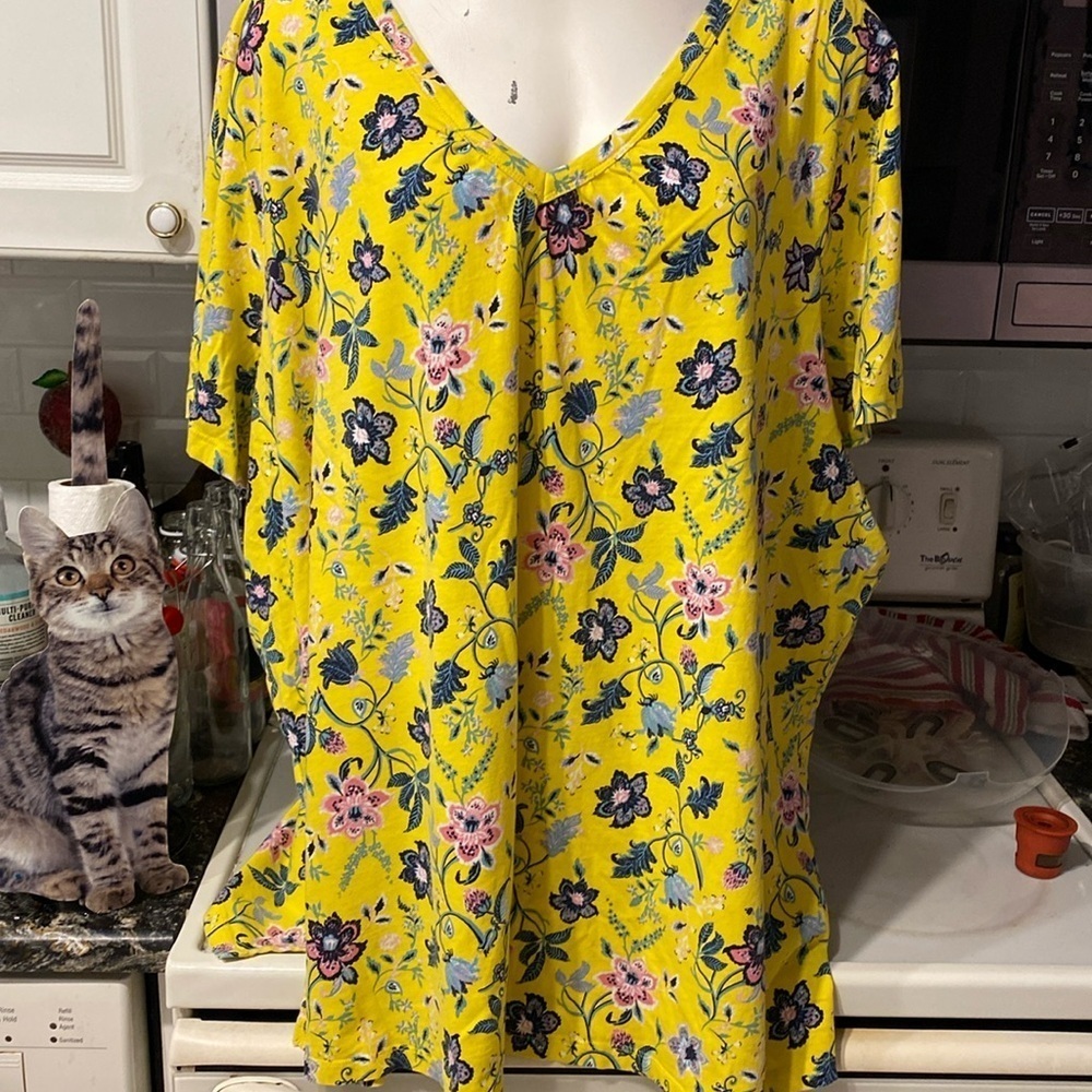 Woman Within Yellow Floral Top